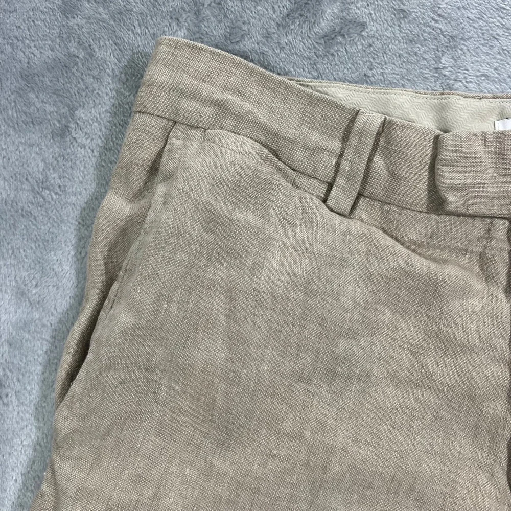 BANANA REPUBLIC Linen Shorts Mens 31 Beige 6in Inseam Flat Front 649162